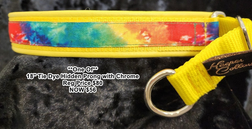 "Singleton" 18" Tie Dye Hidden Prong with Chrome