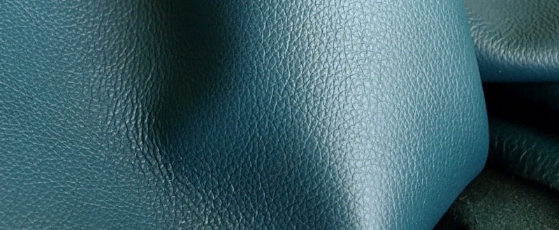 L08 Teal Leather Keeper Collars