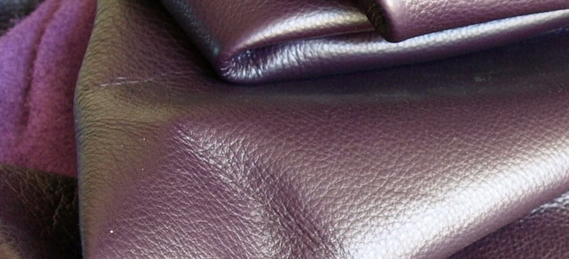 L19 Dk. Purple Leather Keeper Collars