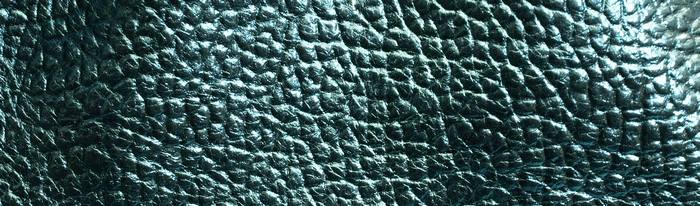 L62 Metallic Teal Leather Keeper Collars