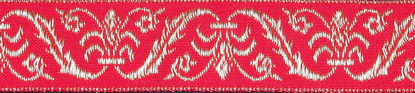 R7004 1 1/8 Inch Gold Baroque on Red Keeper Collars