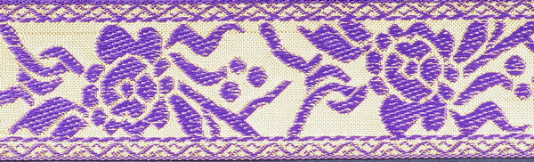 R7204 1 1/2 Inch Gold and Purple Rose Keeper Collars