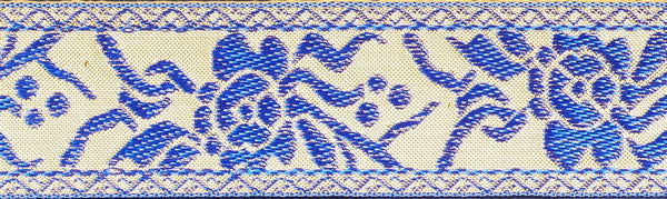 R7202 1 1/2 Inch Gold and Blue Rose Keeper Collars