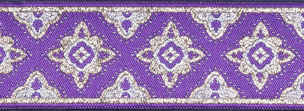 R7502 1 7/8 Inch Gold, Silver and Purple Amarvati Keeper Collars