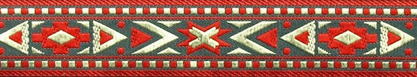 R5022 7/8 Inch Red Gray and Tan Southwest Keeper Collars