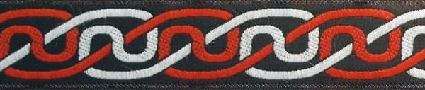 R5026 7/8" Inch Red and Gray Knot Keeper Collars