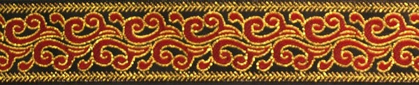 R5025 7/8 Inch Gold and Red Swirl Keeper Collars