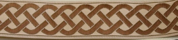 R4042 3/4 Inch Tan and Ivory Celtic Knot Keeper Collars