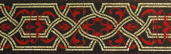 R7224 1 1/2 Inch Gold and Red Filigree Keeper Collars