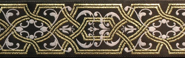 R7308 1 5/8 Inch Gold and White Filigree Keeper Collars