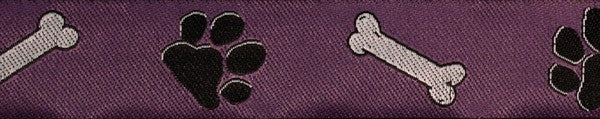 R6038 1 Inch Purple Paws Keeper Collars