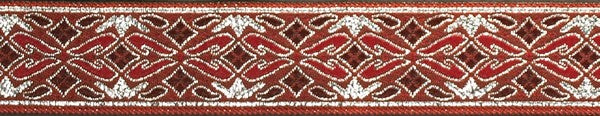 R5024 7/8 Inch Silver and Red Diamonds Keeper Collars