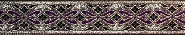 R5013 7/8 Inch Silver and Purple Diamonds Keeper Collars