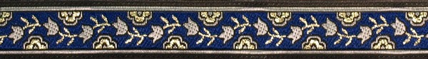 R3023 5/8 Inch Silver Gold and Blue Tulips Keeper Collars
