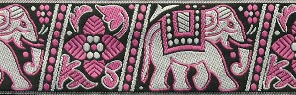 R7309 1 5/8 Inch Pink Elephants Keeper Collars