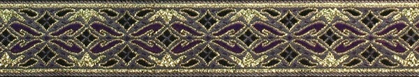 R5012 7/8 Inch Gold and Purple Diamonds Keeper Collars