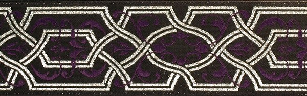 R7307 1 5/8 Inch Silver and Purple Filigree Keeper Collars