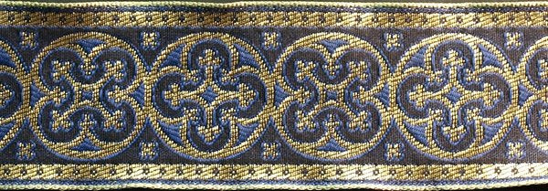 R7306 1 5/8 Inch Gold and Blue Shields Keeper Collars