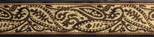 R7008 1 1/8 Inch Black Tan and Brown Paisley Keeper Collars