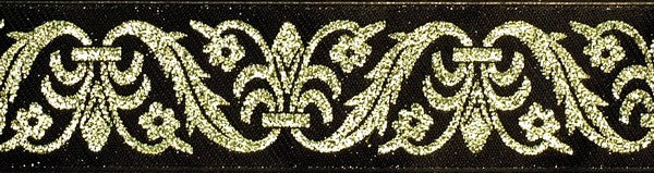 R7007 1 1/8 Inch Gold Baroque on Black Keeper Collars
