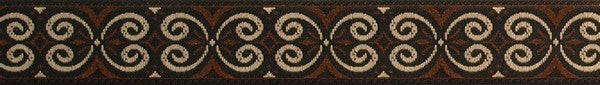 R3017 5/8 Inch Brown and Tan Scroll Keeper Collars