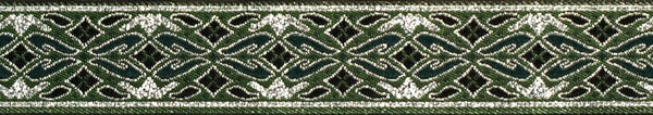 R5009 7/8 Inch Silver and Green Diamonds Keeper Collars