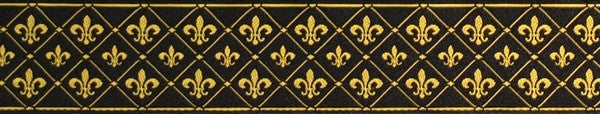 R5005 7/8 Inch Yellow Fleur de Lis Keeper Collars