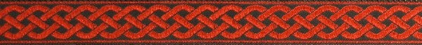 R2007 1/2 Inch Red Celtic Knot Keeper Collars