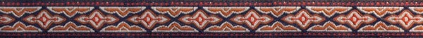 R2005 1/2 Inch Navy and Rust Western Skies Keeper Collars
