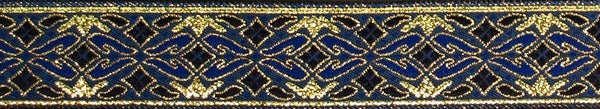 R5004 7/8 Inch Gold and Blue Diamonds Keeper Collars