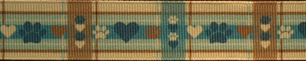 R6013-CG 1 Inch Paws and Hearts Keeper Collars