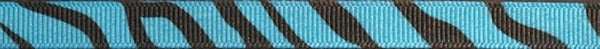 R1001-CG 3/8 Inch Teal Zebra Keeper Collars