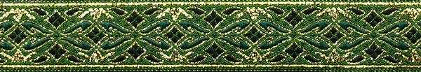 R5001 7/8 Inch Gold and Green Diamonds Keeper Collars