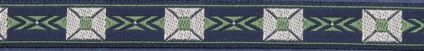 R2001 1/2 Inch Gold Squares on Black and Green Keeper Collars