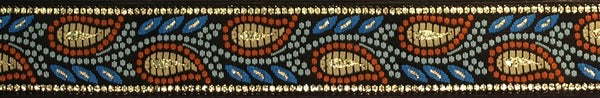 R4001 3/4 Inch Gold and Orange Leaves Keeper Collars