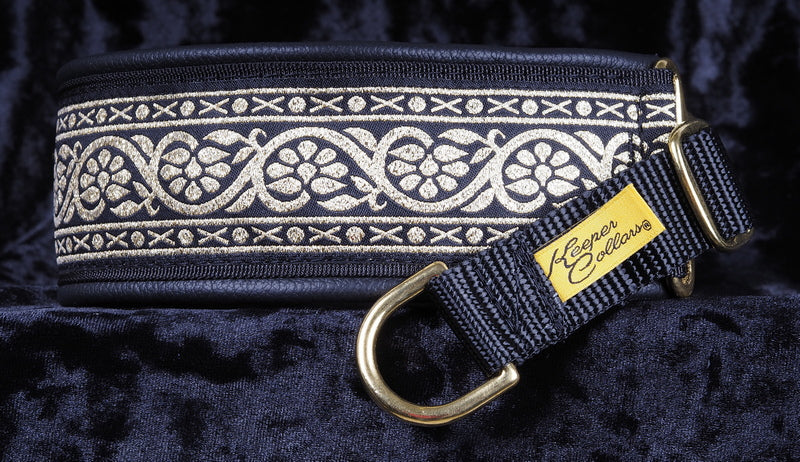 Level 3 - 2 Inch Collar with Ribbon, Webbing, Single Leather and Brass Hardware