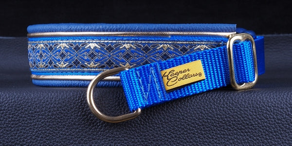 USE Level 4 - 1 Inch Base Collar with Ribbon, Webbing and Double Leather with Chrome Hardware
