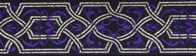 R7231 1 1/2 Inch Gold and Purple Filigree Keeper Collars