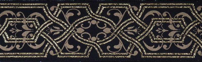 R7213 1 1/2 Inch Gold and Tan Filigree Keeper Collars