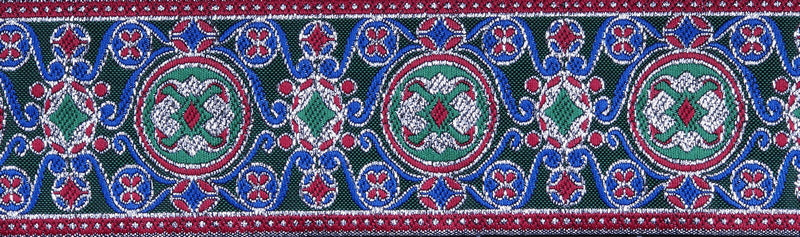 R7228 Silver, Blue, and Green China Infusion Keeper Collars