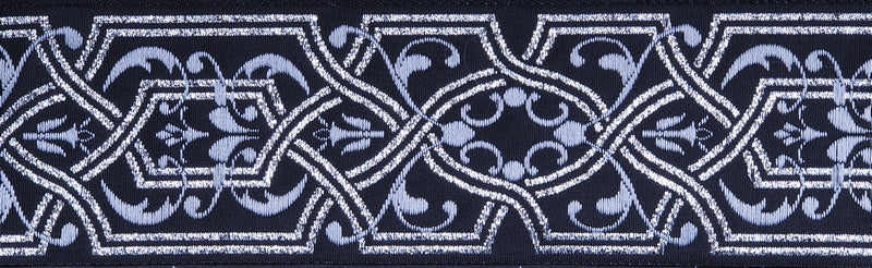 R7232 1 1/2 Inch Silver and Gray Filigree Keeper Collars