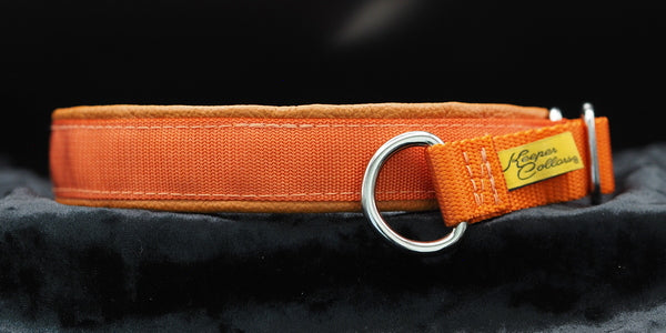 End Run, 20", 1" Wide Orange web Mamba, Orange Leather, Medium Prong, Chrome Hardware , Leather strap and buckle ,