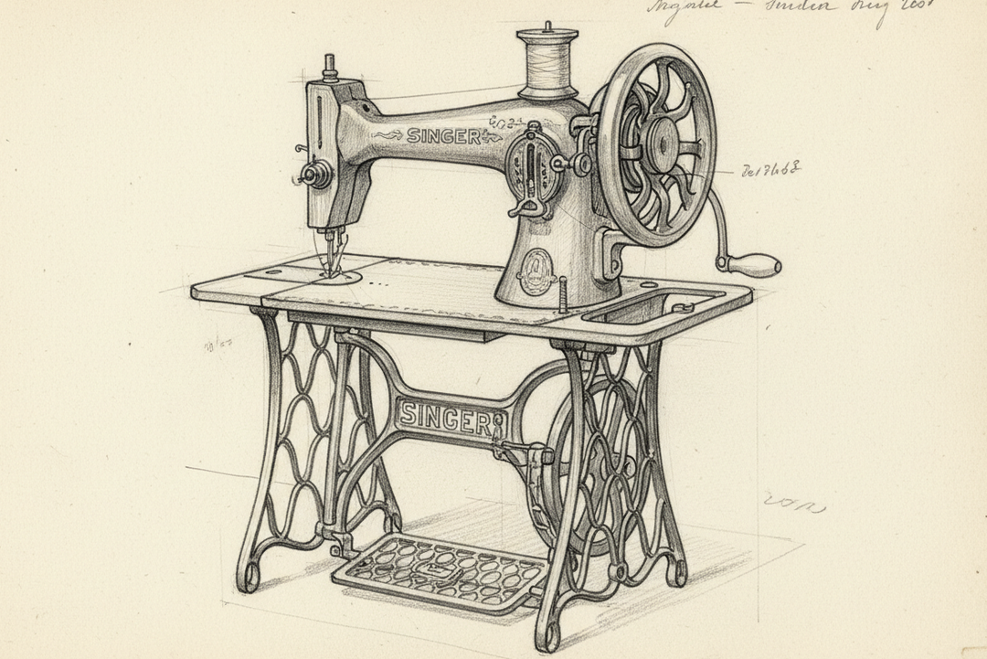 sewing machine setch