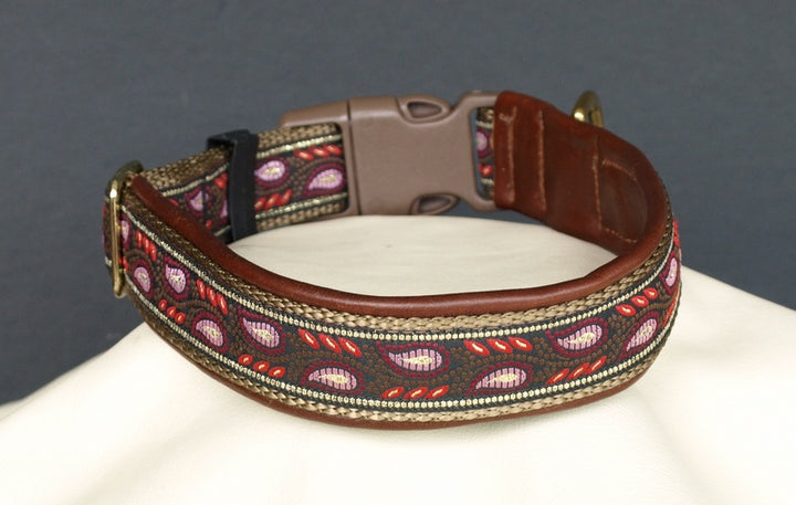 1 Inch Custom Flat Leather Lined Collar