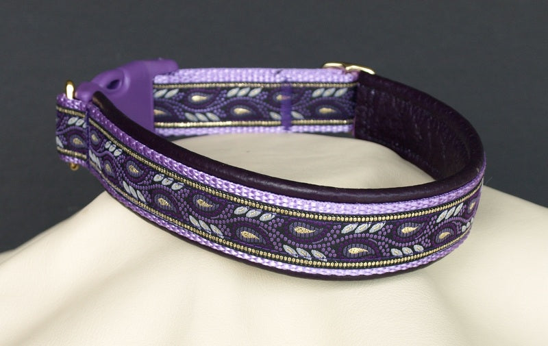 1 Inch Custom Flat Leather Lined Collar Keeper Collars