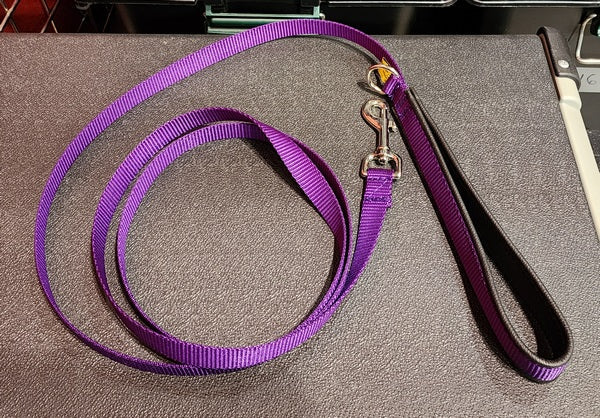 3/4 Inch Wide Lead with Leather Lined Handle Keeper Collars