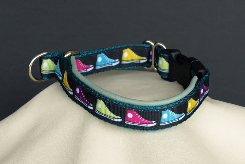 3/4 Inch Custom Flat Leather Lined Vegas Style Limited Slip Collar