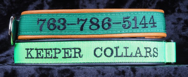 1 Inch Custom Hidden Prong Embroidered Collar