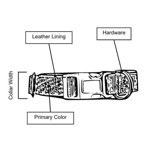 Solid Color Standard Flat Collar Keeper Collars