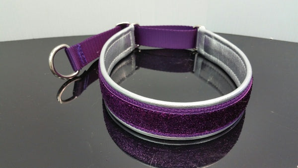 1 Inch Custom Flat Leather Lined Keeper Style Martingale Collar